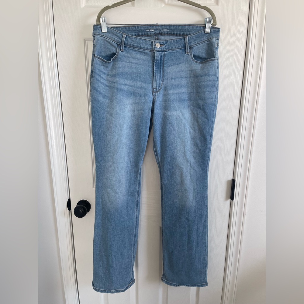 Old Navy Light Blue Mid Rise Boot Cut Jeans
